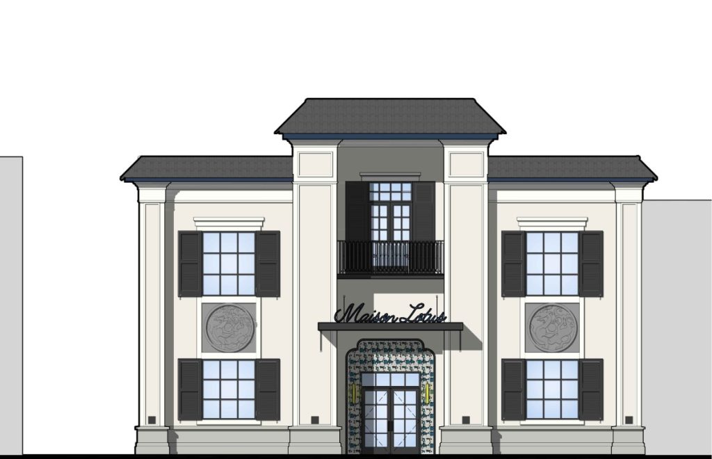 Win Hospitality's Maison Lotus rendering gives us an idea of the French-Vietnamese concept.