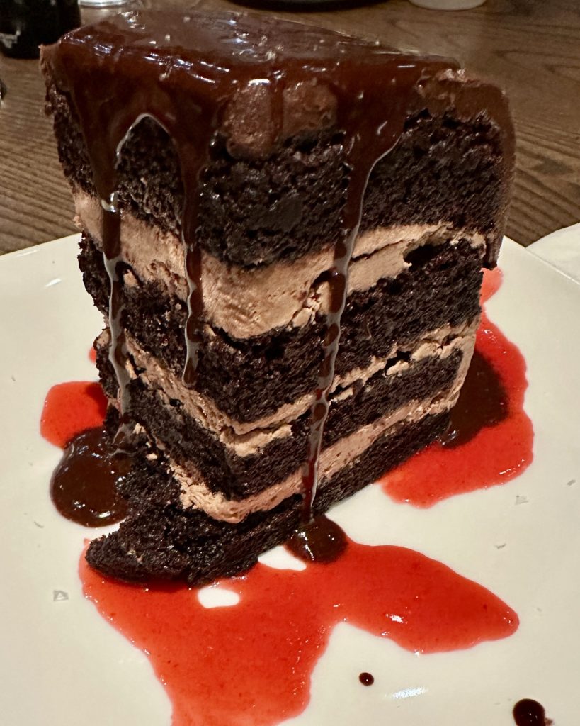 The decadent seven-layer, gluten-free chocolate cake